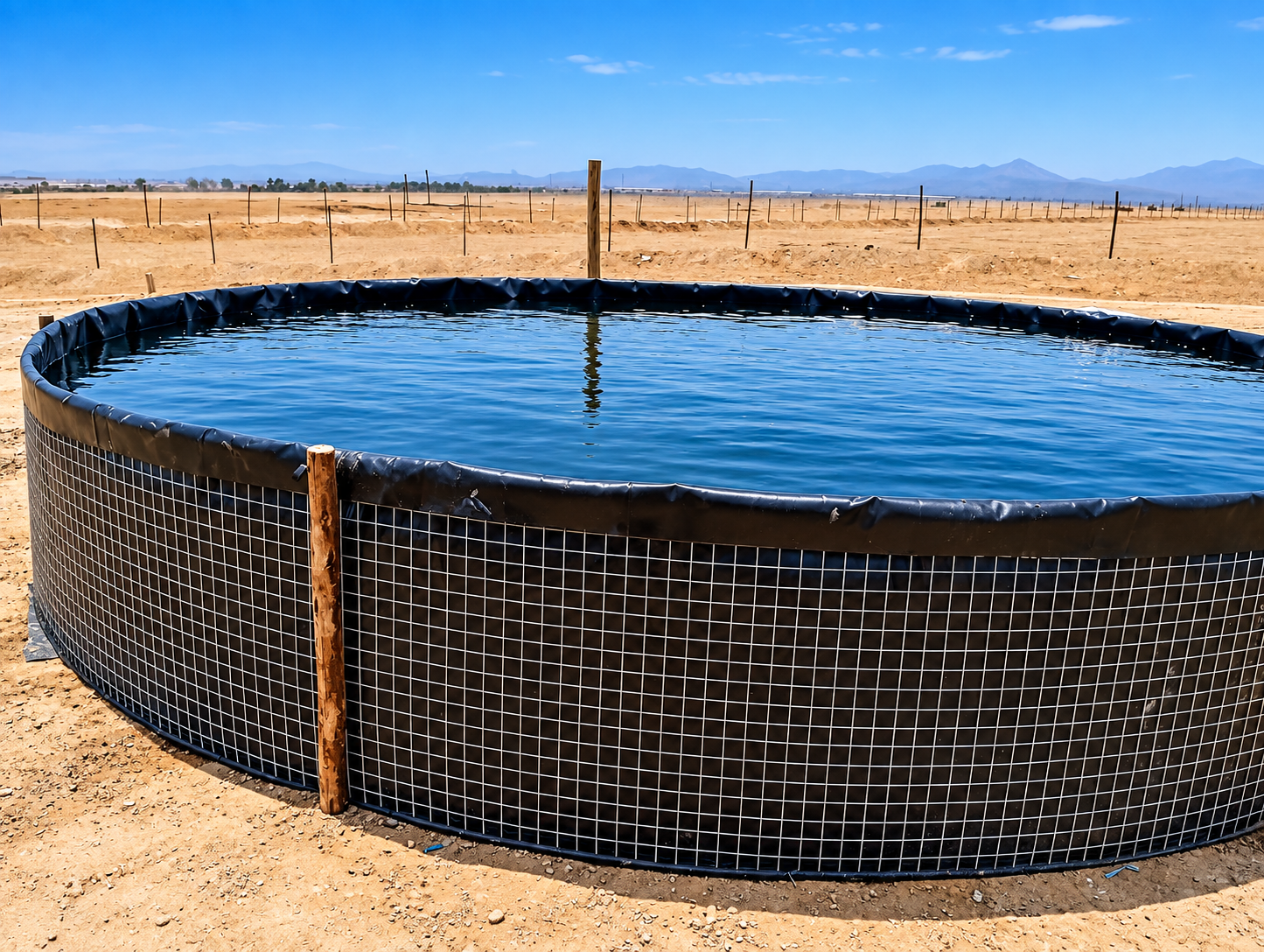 Geotanque para almacenar agua para agricultura